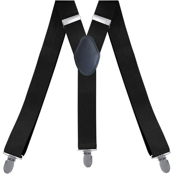 Men's Suspender Adjustable Y-Back Clip-On Suspenders for Men with Heavy Duty Strong Clips