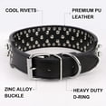thumbnail image 4 of GHSDFBB Adjustable Wide Spiked Dog Collar, Mushroom Rivet PU Leather Cat Dog Collars, Durable Spike Studded Pet Collar for Small Medium Large Breed, Like Pit Bull Mastiff Bulldog Pugs Husky, Bla, 4 of 6