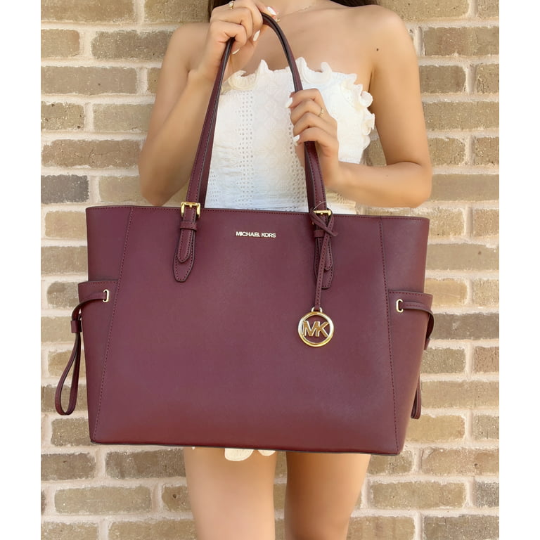 Gilly Large Saffiano Leather Tote Bag