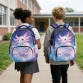 thumbnail image 2 of Jeiento Axolotl 17 Inch Large Capacity Schoolbag Set 4-Piece Lunch Bag Pencil Case Water Bottle Holder Galaxy Sky Lightweight Backpack for Girls Kids, 2 of 7