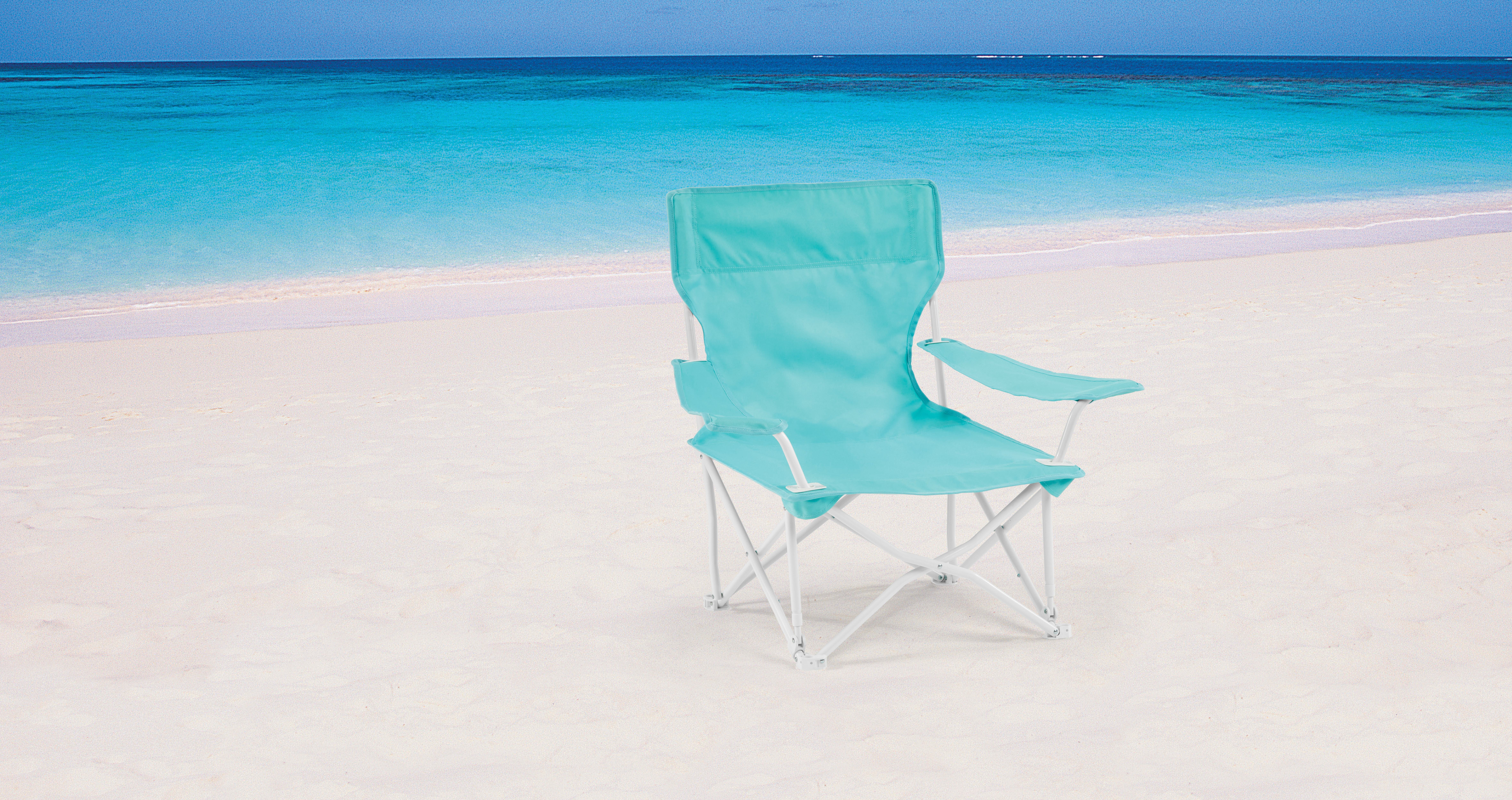 Mainstays Beach Bag Folding Chair With Storage Bag, Teal