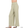 thumbnail image 4 of Zenana Women & Plus Smocked Wide Waistband Flared Bottom Casual Lounge Gaucho Pants, 4 of 4