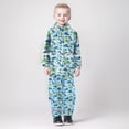 thumbnail image 2 of AOMPMSDX Children Outdoor Raincoat Rain Pants Suit Cartoon Dog Panda Dinosaur Print Hoodie Tops Pants 2PCS Outfits Clothes Set Blue 5 Years-6 Years, 2 of 7