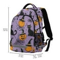 thumbnail image 2 of FORMRS Unisex Backpack Elementary School Travel Bookbag with Reflective Stripes, Halloween Pumpkin, 2 of 7