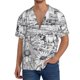 thumbnail image 1 of Balery Country Farm Scene Camisa Casual de Manga Corta con Botones para Hombre, Texturizada, Estilo Cubano, para Playa, Verano-Large, 1 of 5