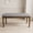 Brown, variant on Home Design Easton Dining Bench, Rectangular, Comfortable Padded Seat, Gray Linen Fabric, Black