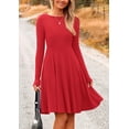 thumbnail image 3 of Vestido PRETTYGARDEN de otoño para mujer, tejido acanalado de manga larga XL, 3 of 8