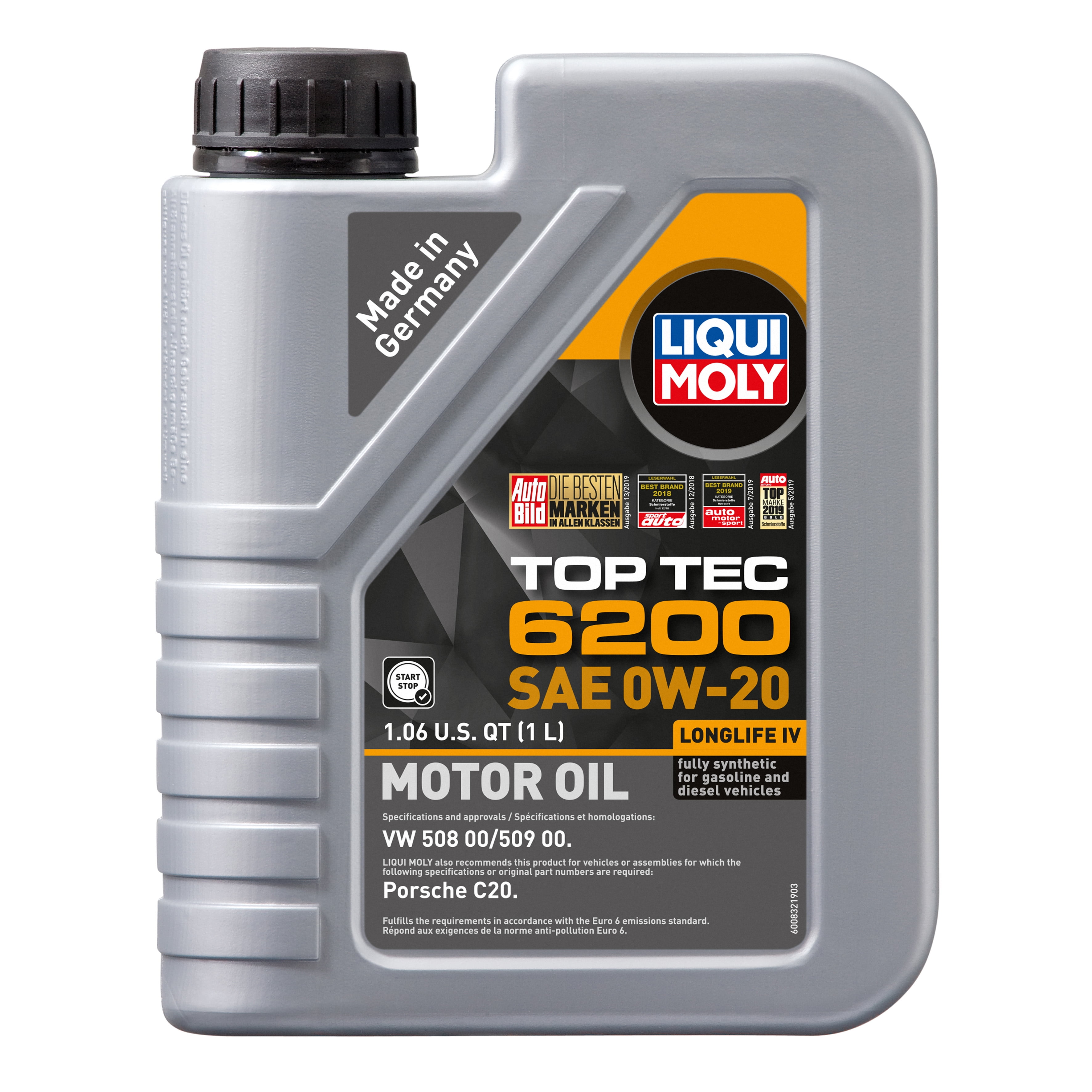 LIQUI MOLY 1L Top Tec 6200 Motor Oil 0W-20