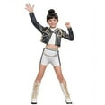 thumbnail image 4 of BENJAMJAM 2-9Y Pop Star Inspired Costume Set - White Cropped Jacket with Gold Fringe, Skirt & Belt Performance or Dress-Upp, 4 of 6