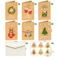 thumbnail image 1 of Juego de sobres plegables para tarjetas de Navidad, tarjetas de felicitación creativas con sobres, decoración de fiesta de Navidad, regalo, 6 estilos, 1 of 4