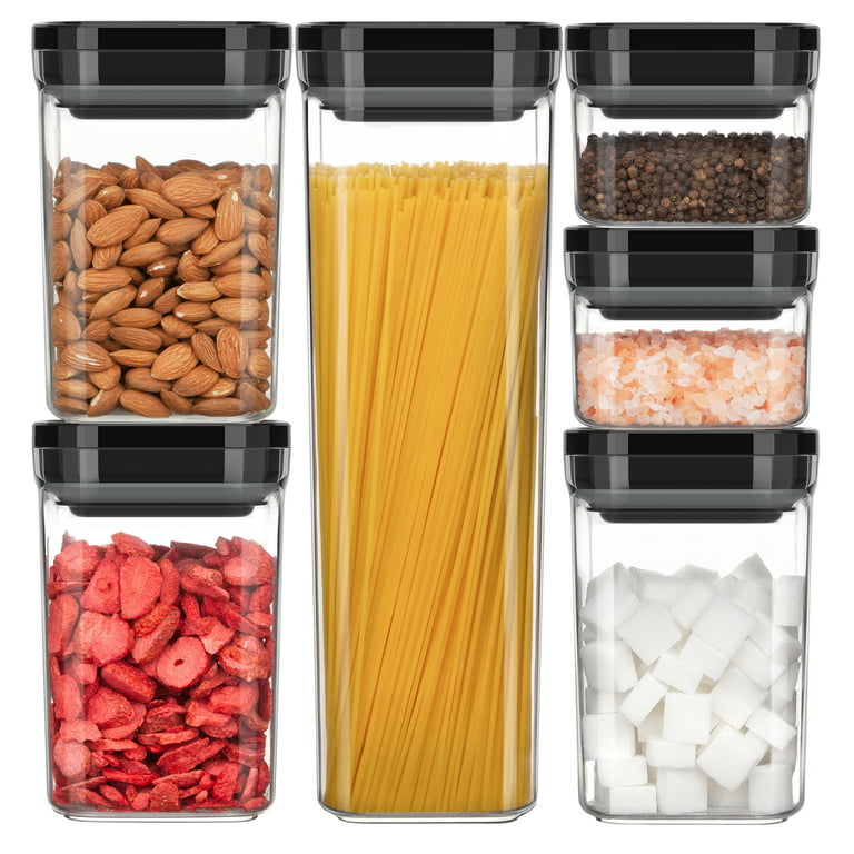 MR.SIGA 6 Piece Airtight Food Storage Container Set, BPA Free Kitchen  Pantry Organization Canisters, One-handed Kitchen Storage Containers for  Cereal