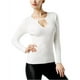 thumbnail image 2 of INC Womens Keyhole Knit Sweater, Blanco, XX-Large I-N-C Tejer, 2 of 2