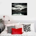 thumbnail image 3 of PRATYUS Black and White Lake Range Canvas Wall Art Picture 20x16in for Living Room Bedroom 20x16in, 3 of 3