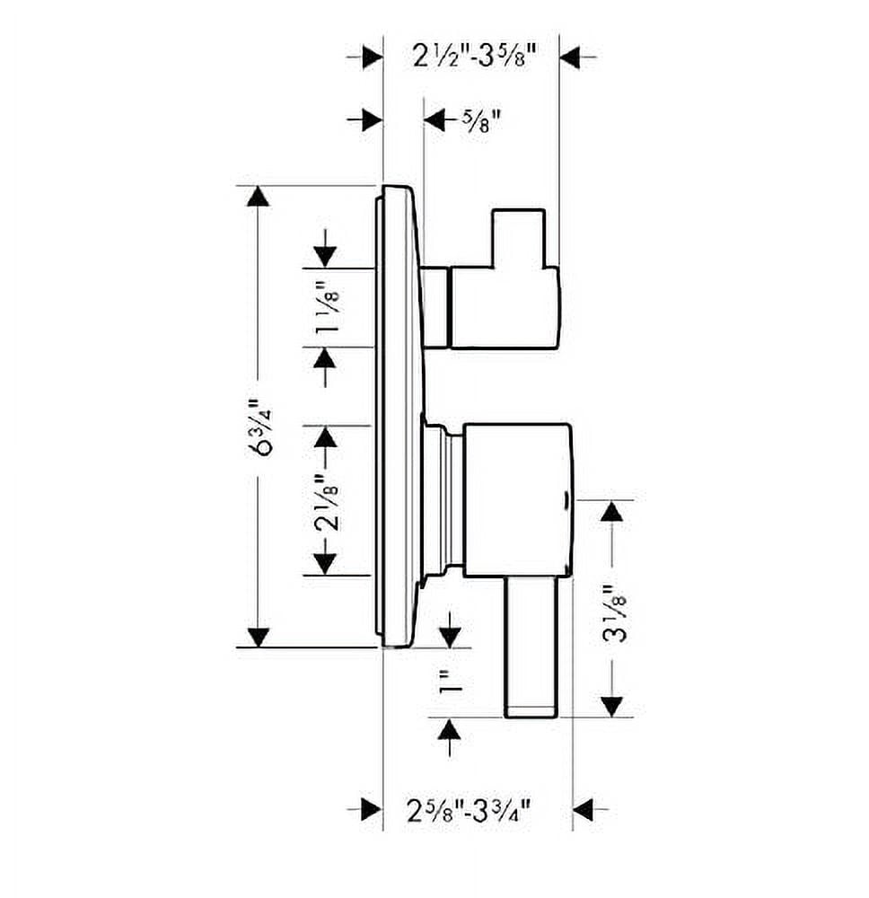 Hansgrohe 44470000 S Trim Druckwaage Mit Umsteller – Chrom | Für Waschtischarmaturen