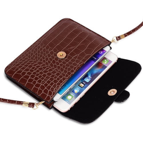 VANGODDY Crocodile Themed Eco Leather Horizontal Phone Pouch