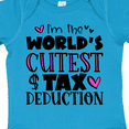 thumbnail image 4 of Inktastic I'm the Worlds Cutest Tax Deduction Pink Hearts Boys or Girls Baby Bodysuit, 4 of 5