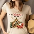 thumbnail image 4 of The Most Wonderful Time Shirt | Santa Camping Tent Holiday Graphic Tee, Heliconia, Size S, 4 of 6