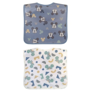 Disney's Mickey Mouse 2 Pack Boy Stay-Dry Canvas Bib