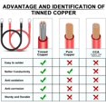 thumbnail image 4 of shiyou-Battery Cable 8 AWG 8 Gauge Wire Made with Tinned Copper Wire Battery Power Inverter Cables with 5/16" Lugs Terminals for Solar Panel Automotive Motorcycle RV Marine 4ft/1.2m, 4 of 4