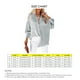 thumbnail image 5 of Camisa de manga larga con cuello en V y puños con mangas abullonadas, longitud media, poliéster, informal, cómoda, camisa a rayas para mujer para uso diario, negro M, 5 of 5