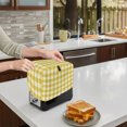 thumbnail image 7 of Toaster Cover 2 Slice, Yellow Gradient Dustproof Bakeware Oven Protector with Top Hook, Farm Plaid Buffalo Checkered Gingham Waterproof Small Kitchen Appliance Toasters Dust Cover, 12"x7.5"x8", 7 of 7