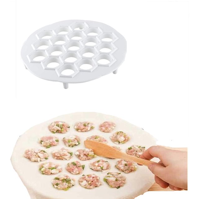19-Hole Plastic Ravioli/Pierogi/Dumpling Maker Wrapper Empanada Press Mold Dough Cutter Pie Ravioli Dumpling Mould - Pastry Tools Kitchen Accessories