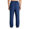 thumbnail image 5 of Mens Athletic Pants Breathable Slim Fit Drawstring Waist Stretch Casual Trousers Straight Leg Active Jogger Pants Dark Blue 2XL, 5 of 6