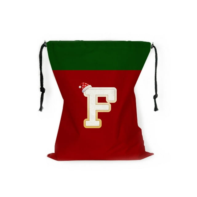 Bolsa de Almacenamiento Del Árbol de Navidad Bolsa de Regalo de Navidad de 26 Cartas 12.2x14.96In Rojo Poliéster con Cordón Bolsas de Regalo de Navidad