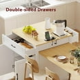 thumbnail image 4 of Îlot de Cuisine de Rangement Format Double avec 2 Tiroirs et 1 Armoire - Extensible pour 4 à 6 Places, 4 of 26