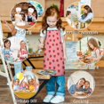 thumbnail image 6 of Red Strawberry Plants Fruit Pink Pattern Kids Aprons for Girls and Boys,Adjustable Neck Strap Toddler Aprons for Kids Cooking Baking, 6 of 6