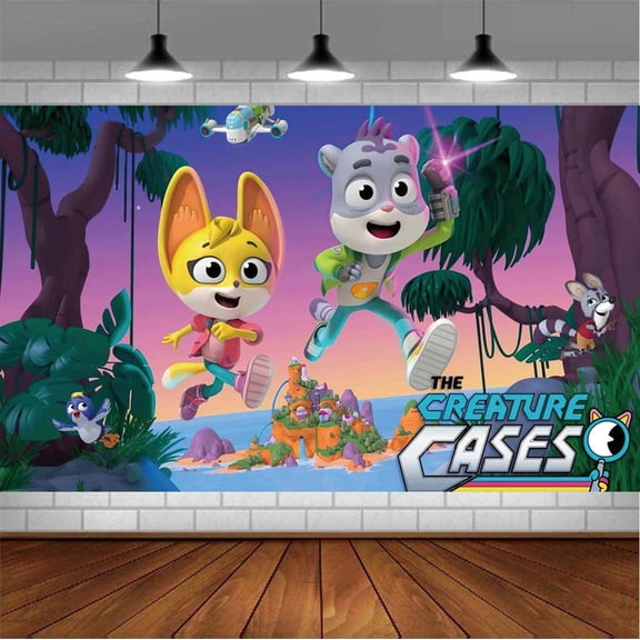 The Creature Cases Backdrop Banner Party Supplies Poster Movie Theme Background for Photography Birthday Decorations