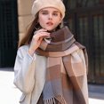 thumbnail image 5 of Bufanda para mujer manta larga a cuadros suave y lujosa sensación de cachemira unisex para hombres y mujeres bufanda de invierno, 5 of 5