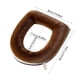 thumbnail image 3 of Cojín de franela gruesa de visón para inodoro | Suave, cálido, lavable y con cremallera | Cojín de baño reutilizable y cómodo para el inodoro | Beige, gris y café, 3 of 6
