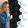 thumbnail image 3 of Blackout Kids Curtains,Neon Outline Dinosaurs Childrens Insulated Curtains Set Of 2,Bedroom Essentials,Toddler Room Decor 42"x54", 3 of 5