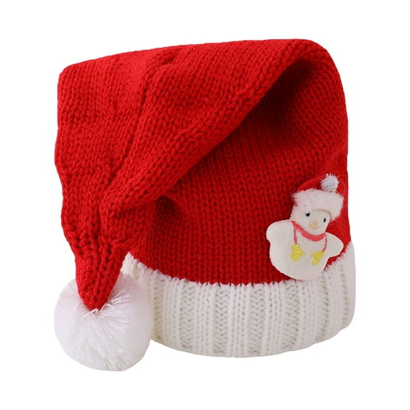 JYYYBF Kids Red Knit Christmas Hat Winter Warm Santa Claus Snowman Elk Hat for Christmas Party
