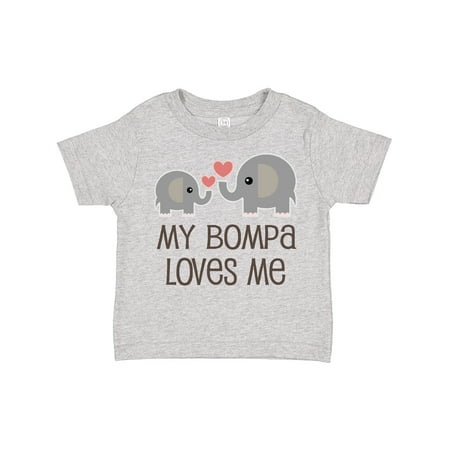 

Inktastic My Bompa Loves Me Elephant Gift Toddler Boy or Toddler Girl T-Shirt