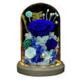 thumbnail image 1 of Decoración de flores eternas, cubierta de cristal rosa con luz, regalos de cumpleaños, regalos navideños para familiares y amigos, 1 of 5