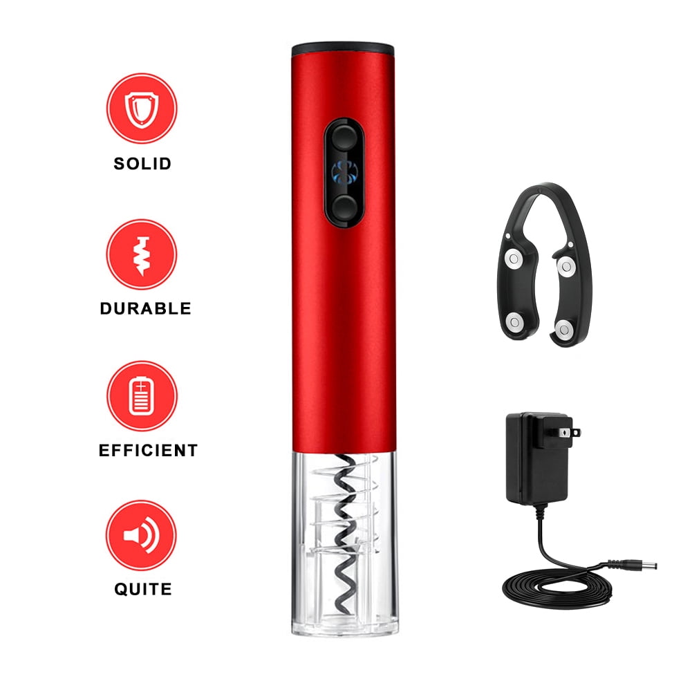 HYTX Rechargeable Electric Wine Opener with Foil Cutter and Charger