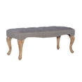 thumbnail image 1 of Linon Banc Rembourré en Bois Loire Cabriolet Gris, 1 of 7