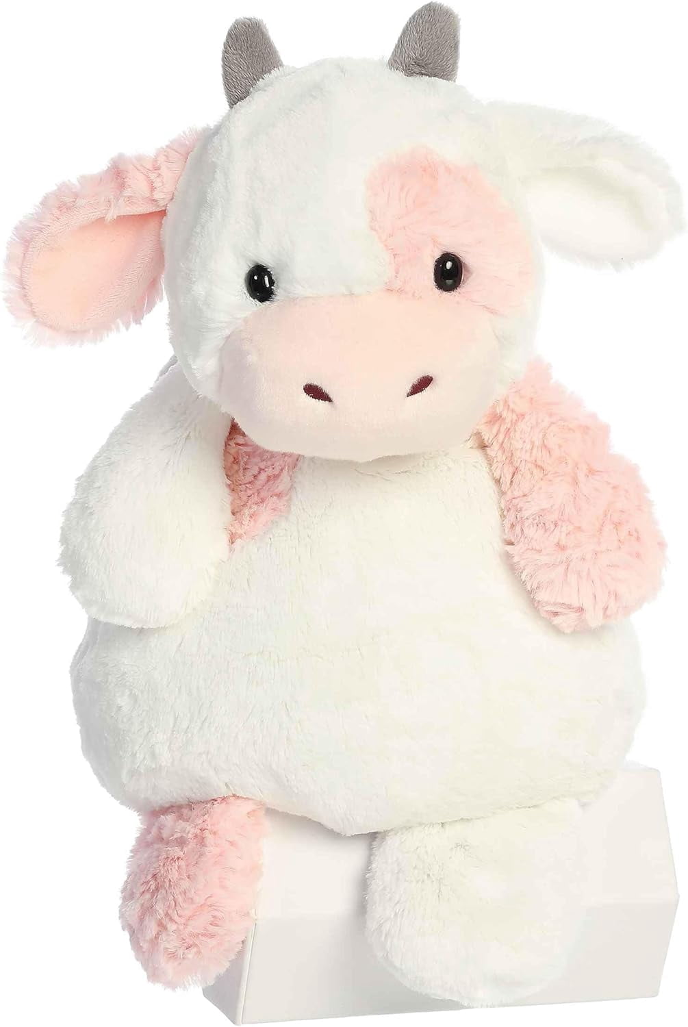 Aurora® Cuddly Huggle Pals Serene Strawberry Cow™ Stuffed Animal - Weighted Comfort - Endless Snuggles - Pink 12.5 Inches