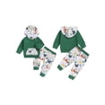 thumbnail image 3 of Aojekbee Boys Autumn 2PCS Outfit Sets Long Sleeve Hooded Tops Chicken/Horse Print Pants Sets, 3 of 10