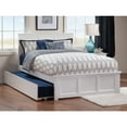 thumbnail image 3 of AFI Madison Platform Bed with Matching Footboard and Turbo Charger with Twin Size Urban Trundle-Color:White,Size:Full, 3 of 8