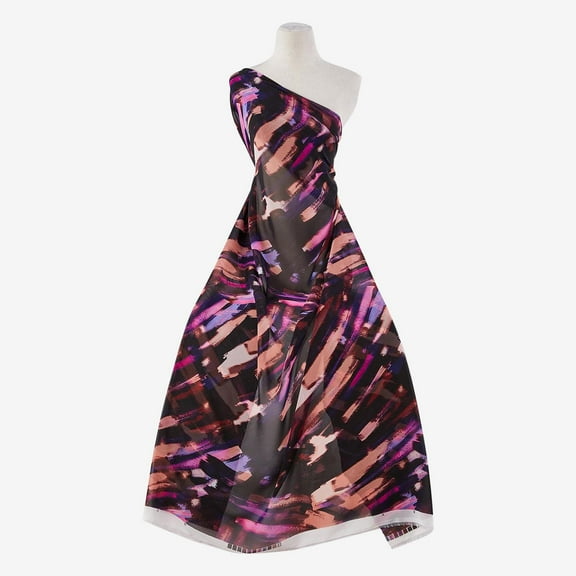 Zelouf Zs1909V Print Hi Multi Chiffon , Sewing, DIY, Crafts Fabric by the Yard, 934 Navy/berry, 50 Yard