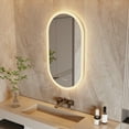 thumbnail image 3 of LUVODI 47.2x23.6 inch Oval Wall Adjustable LED Bathroom Mirror, Anti-Fog Memory Function Vanity Mirror, 3 of 8