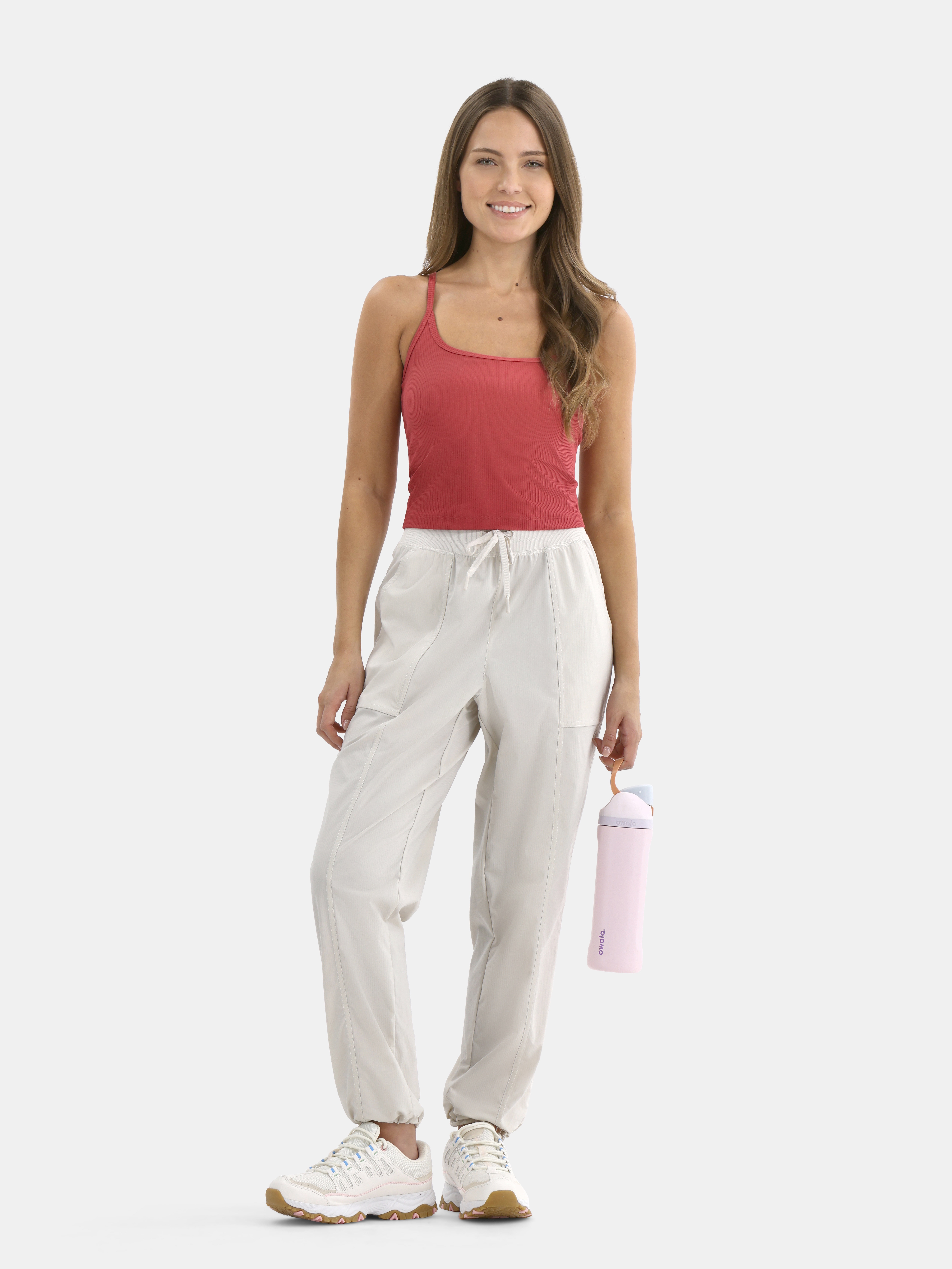 Avia Women's Ribbed SoftSculpt Tank Top with UPF 50, Sizes XS-XXXL