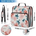 thumbnail image 3 of Water-Resistant 3-Ring Binder Organizer with Multiple Pockets Zipper Binder Bag for Office Coral and Teal Floral Pattern, 3 of 8