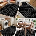 thumbnail image 6 of 3x5Ft Area Rugs Black Morocco Non-Skid Rubber Backing Large Rectangle Rugs - Living Room Bedroom Home Office, Geometric Leaf Diamond Lattice Abstract Indoor Floor Mat Carpets Washable Rug, 6 of 9