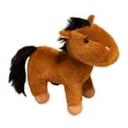 thumbnail image 1 of Muñeco de peluche de caballo para acurrucarse, adorno de dibujos animados de pie, cómodo animal de peluche S marrón, 1 of 9