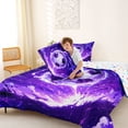 thumbnail image 4 of Castle Fairy Abstract Soccer Full Size Comforter Sets 3-Piece, Purple Starry Sky Bedding Comforter Set,1 Comforter and 2 Pillowcases, 4 of 6