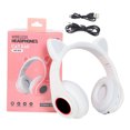 thumbnail image 1 of Auriculares Auriculares con luz intermitente LED Adorable micrófono inalámbrico recargable para juegos Auricular 5.0 compatible con Bluetooth, blanco Speravity EL000090-02B, 1 of 2